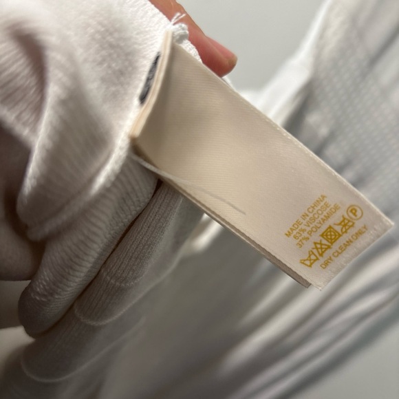 Kate Spade New York Dress White Fit Flare Pleated Knit Texture Short Sleeve Sz M - Picture 6 of 7